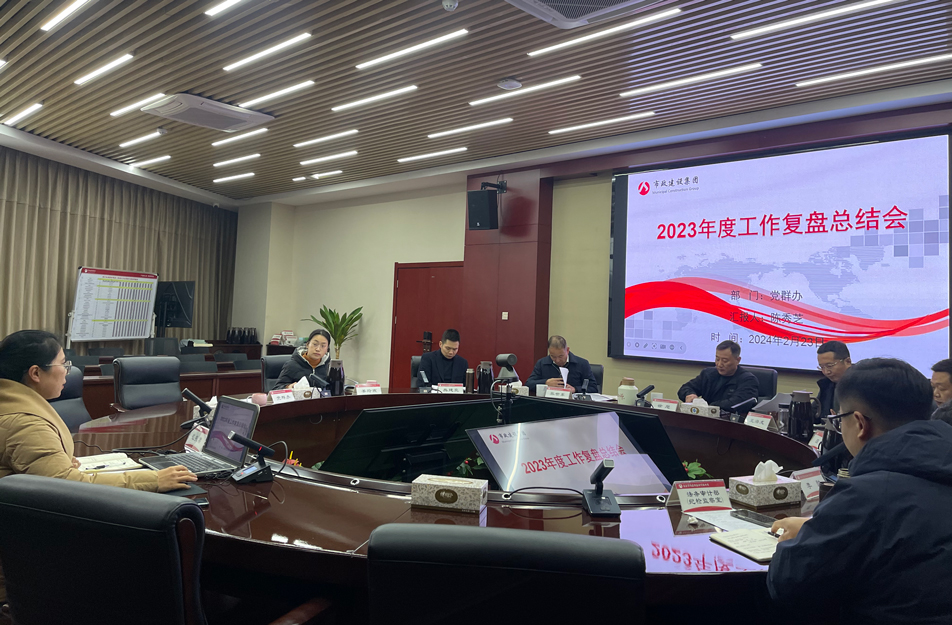 南昌市政建設(shè)集團(tuán)2023年度工作復(fù)盤總結(jié)會